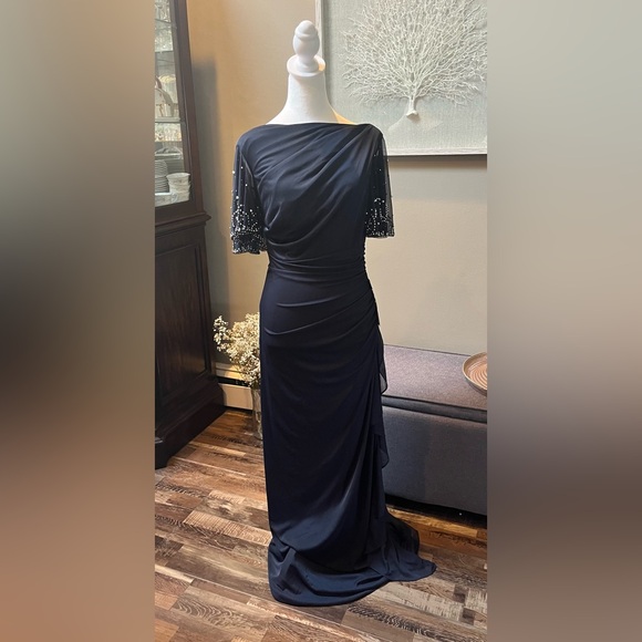 Betsy & Adam Cascading Ruffle Gown - Picture 15 of 15